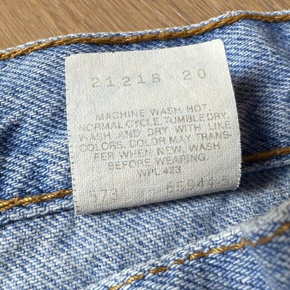 Vintage RARE Levi's Native Blue High Waisted Rise Jeans Light Wash Straight Sz 7 - Picture 9 of 11